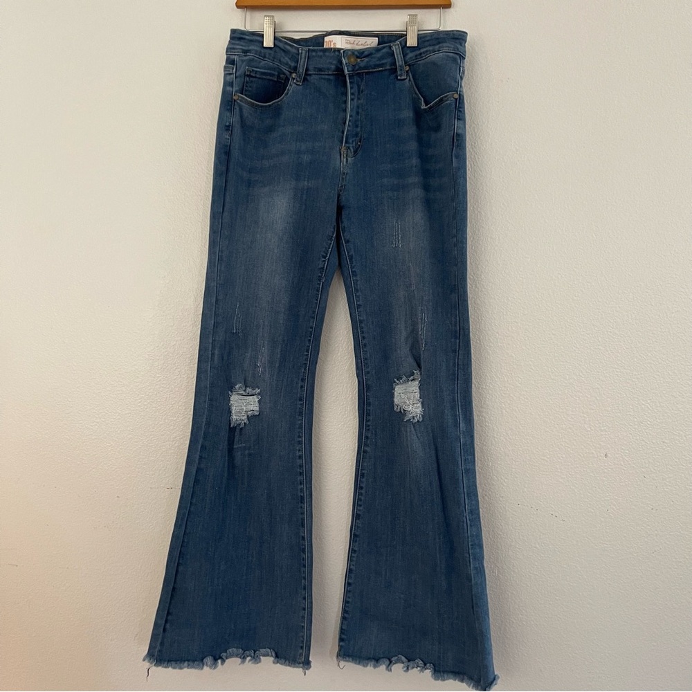 Pink label wide leg flared jeans. Amazing look, butt lifting effect vintage